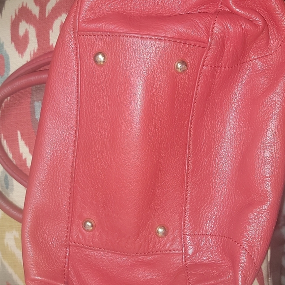 Emma Fox Red Leather Satchel Handbag - Picture 11 of 11